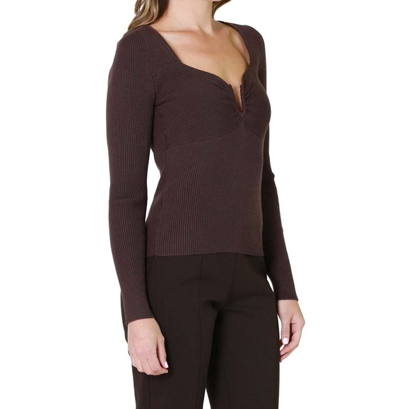 NWT Lucy Paris Ivory Frankie Ribbed Sweater XL* Read Firm Price - Picture 3 of 3